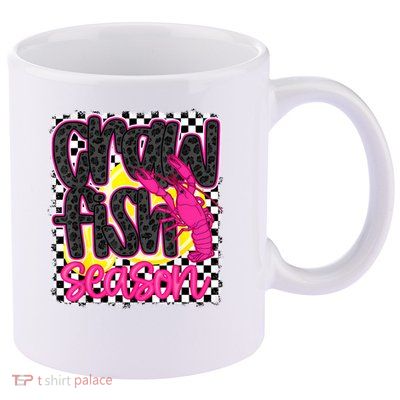 Crawfish Season Crawfish Boil Lobster Cajun  Women 11oz C Handle Ceramic Mug