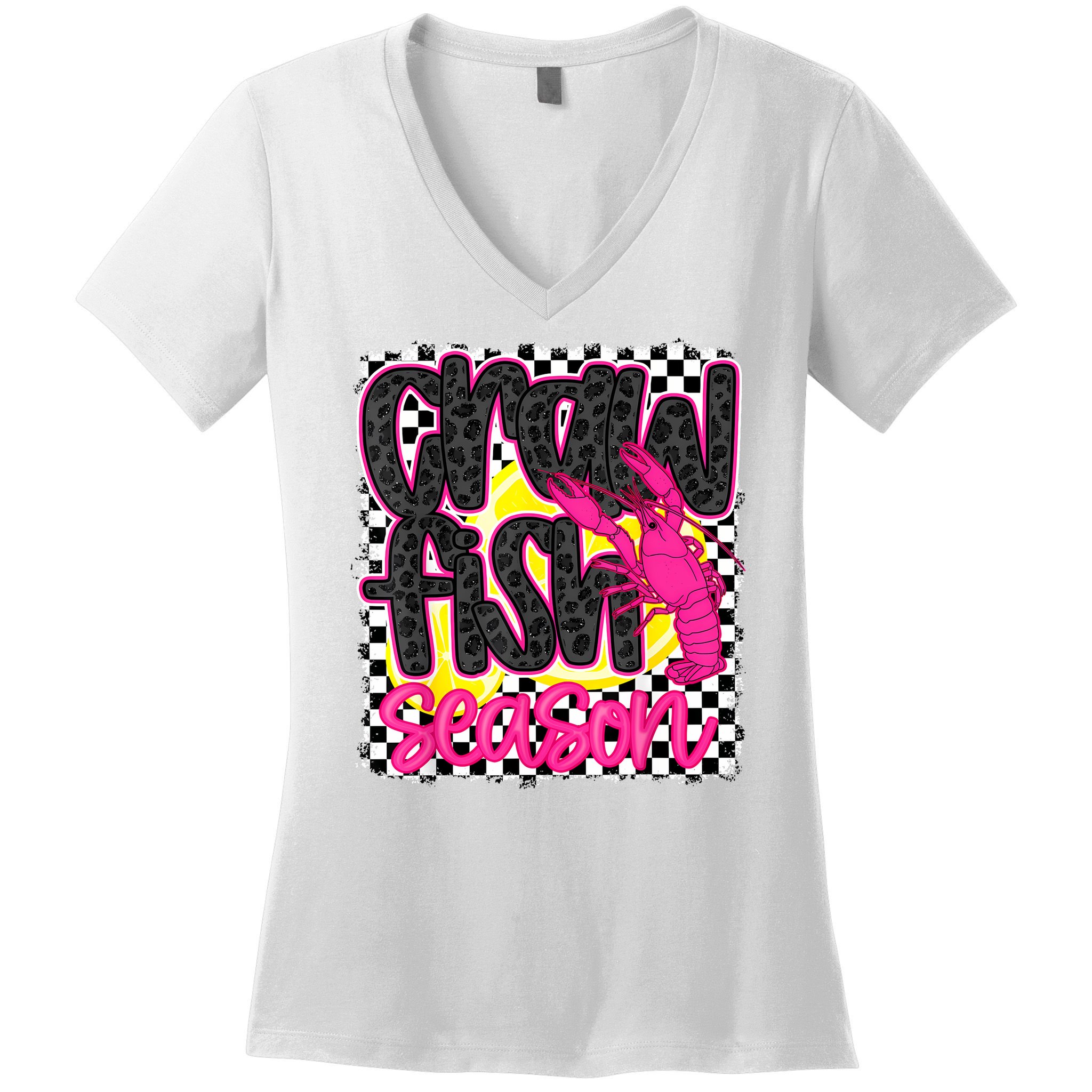 Crawfish Season Crawfish Boil Lobster Cajun  Women Women's V-Neck T-Shirt