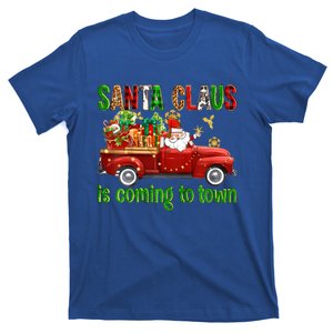 Christmas Santa Claus Is Coming To Town Xmas Red Truck Pjs Gift T-Shirt