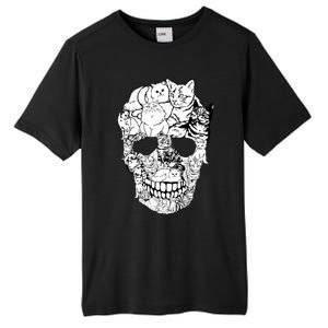 Cat Skull Cute Gift Scary Halloween Skeleton Cat Cute Gift Tall Fusion ChromaSoft Performance T-Shirt