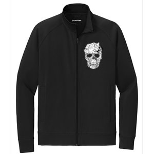 Cat Skull Cute Gift Scary Halloween Skeleton Cat Cute Gift Stretch Full-Zip Cadet Jacket