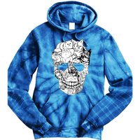 Cat Skull Cute Gift Scary Halloween Skeleton Cat Cute Gift Tie Dye Hoodie