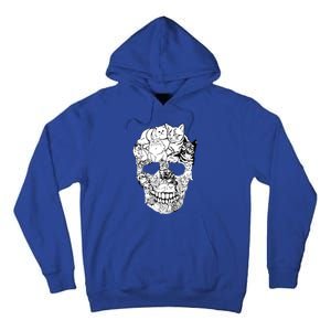 Cat Skull Cute Gift Scary Halloween Skeleton Cat Cute Gift Tall Hoodie