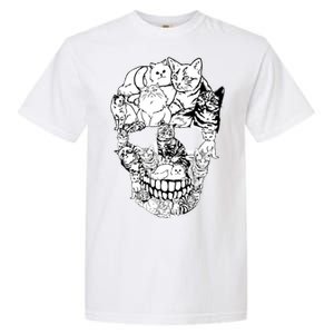 Cat Skull Cute Gift Scary Halloween Skeleton Cat Cute Gift Garment-Dyed Heavyweight T-Shirt