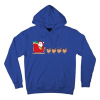 Chicken Santa Christmas Sleigh Funny Chicken Xmas Gift Hoodie