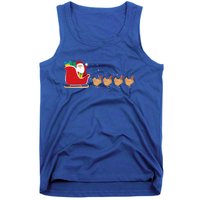 Chicken Santa Christmas Sleigh Funny Chicken Xmas Gift Tank Top