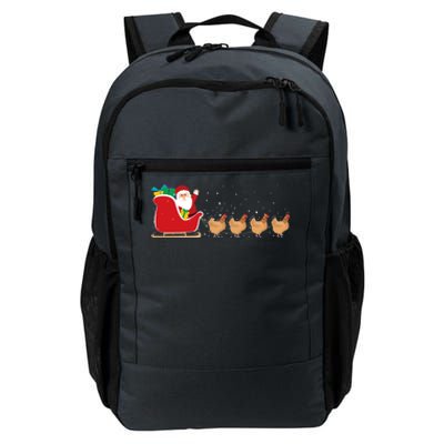 Chicken Santa Christmas Sleigh Funny Chicken Xmas Gift Daily Commute Backpack