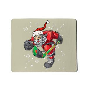 Christmas Santa Claus Ice Hockey S Funny Ns Mousepad