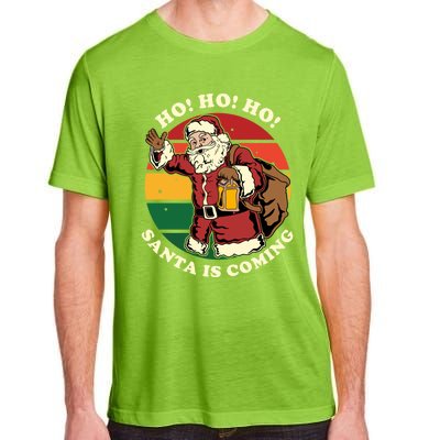 Christmas Santa Claus Santa Is Coming Ho Ho Ho Gift Adult ChromaSoft Performance T-Shirt