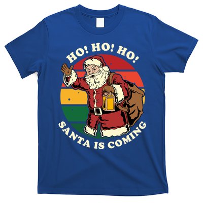 Christmas Santa Claus Santa Is Coming Ho Ho Ho Gift T-Shirt