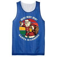 Christmas Santa Claus Santa Is Coming Ho Ho Ho Gift Mesh Reversible Basketball Jersey Tank