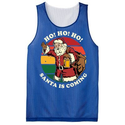 Christmas Santa Claus Santa Is Coming Ho Ho Ho Gift Mesh Reversible Basketball Jersey Tank