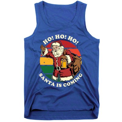 Christmas Santa Claus Santa Is Coming Ho Ho Ho Gift Tank Top