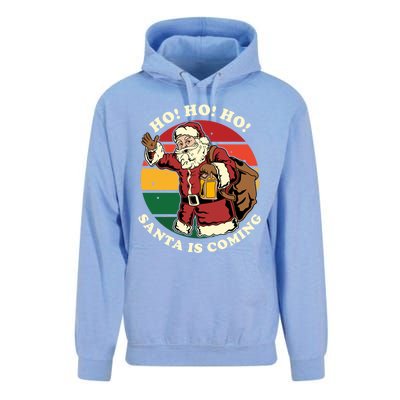 Christmas Santa Claus Santa Is Coming Ho Ho Ho Gift Unisex Surf Hoodie