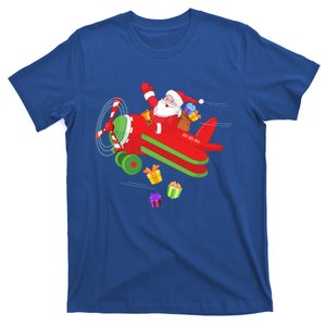 Christmas Santa Claus Pilot Flying Airplane Funny Gift Cool Gift T-Shirt