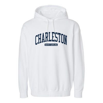 Charleston South Carolina Sc College University Style Garment-Dyed Fleece Hoodie