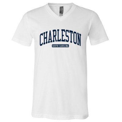 Charleston South Carolina Sc College University Style V-Neck T-Shirt