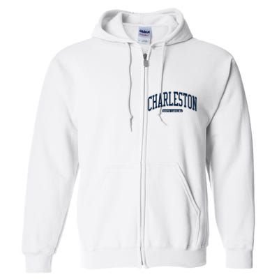 Charleston South Carolina Sc College University Style Full Zip Hoodie