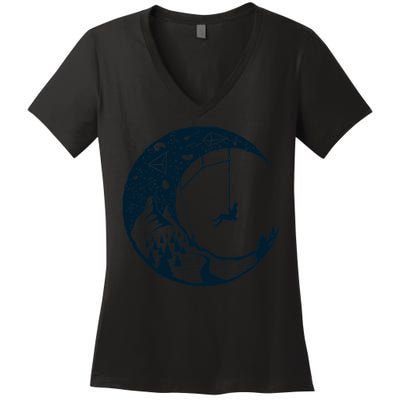 ClimberS Sky Climbing Women's V-Neck T-Shirt