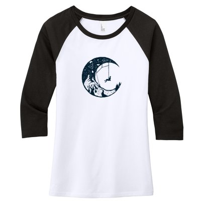 ClimberS Sky Climbing Women's Tri-Blend 3/4-Sleeve Raglan Shirt