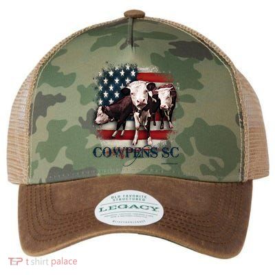 Cowpens Sc Cows Flag Mighty Moo Festival Patriotic American Cool Gift Legacy Tie Dye Trucker Hat