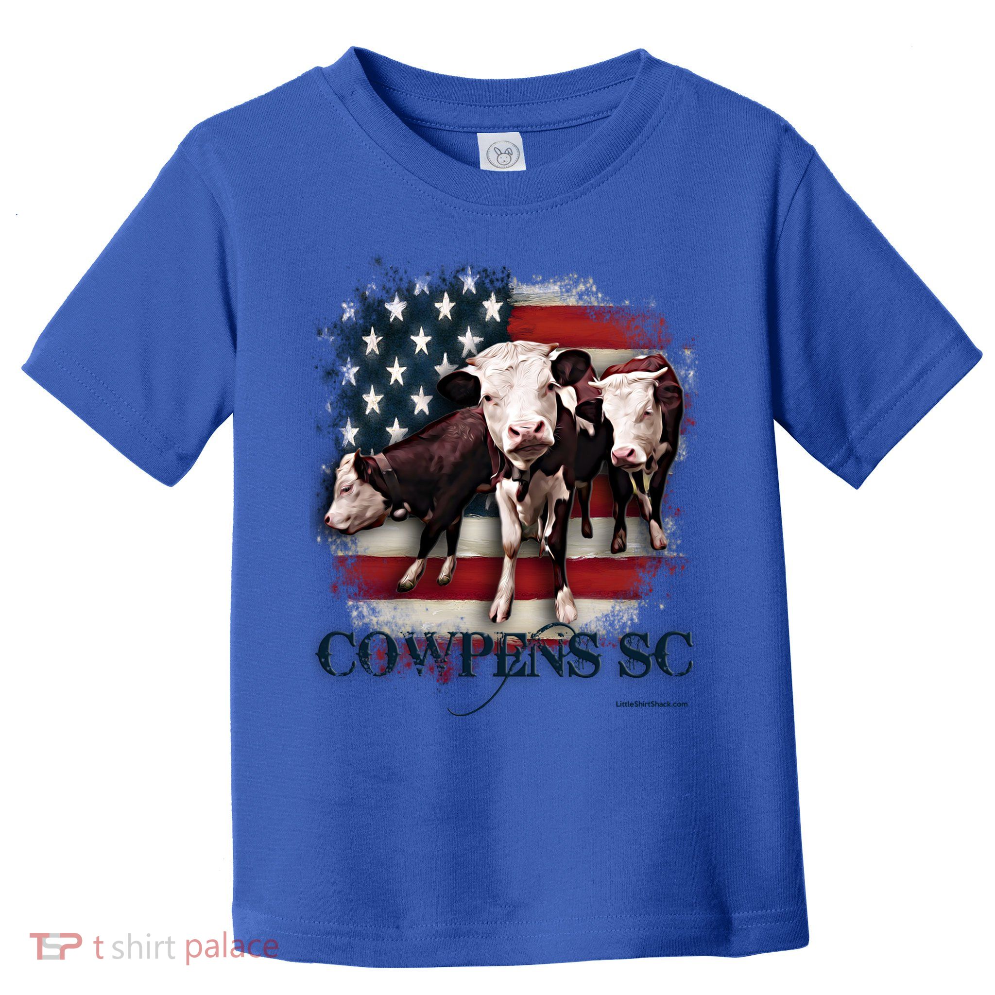 Cowpens Sc Cows Flag Mighty Moo Festival Patriotic American Cool Gift Toddler T-Shirt