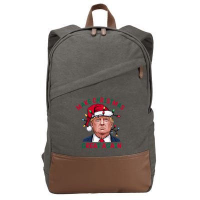 Christmas Santa Claus Donald Trump Make Christmas Great Again Cotton Canvas Backpack