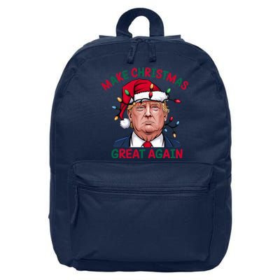 Christmas Santa Claus Donald Trump Make Christmas Great Again 16 in Basic Backpack