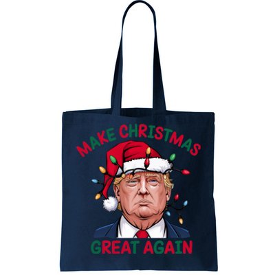 Christmas Santa Claus Donald Trump Make Christmas Great Again Tote Bag