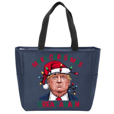 Christmas Santa Claus Donald Trump Make Christmas Great Again Zip Tote Bag