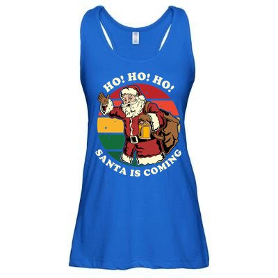 Christmas Santa Claus Santa Is Coming Ho Ho Ho Gift Ladies Essential Flowy Tank