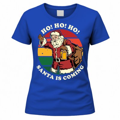 Christmas Santa Claus Santa Is Coming Ho Ho Ho Gift Women's T-Shirt