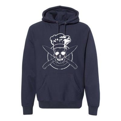 Chef Skull Chefs Hat Cooking BBQ Grilling Tee Gift Premium Hoodie