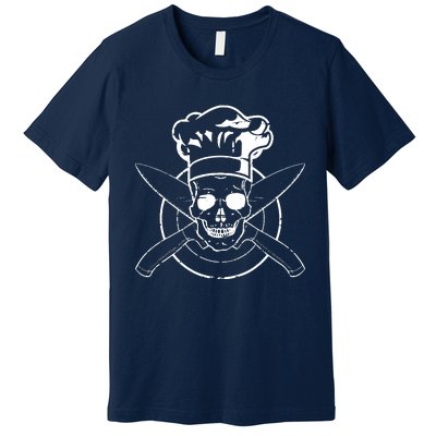 Chef Skull Chefs Hat Cooking BBQ Grilling Tee Gift Premium T-Shirt