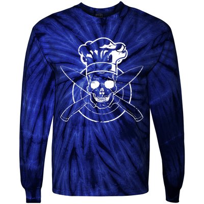 Chef Skull Chefs Hat Cooking BBQ Grilling Tee Gift Tie-Dye Long Sleeve Shirt