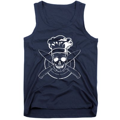 Chef Skull Chefs Hat Cooking BBQ Grilling Tee Gift Tank Top