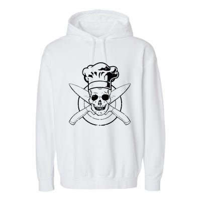 Chef Skull Chefs Hat Cooking BBQ Grilling Tee Gift Garment-Dyed Fleece Hoodie