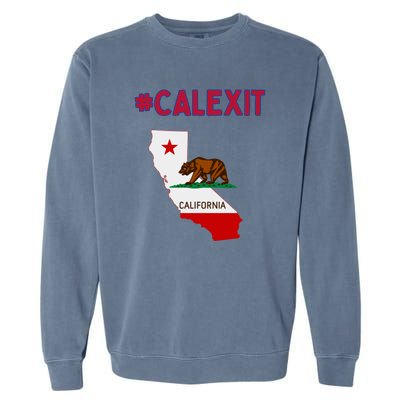 California Secession Calexit Bear Republic Garment-Dyed Sweatshirt