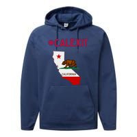 California Secession Calexit Bear Republic Performance Fleece Hoodie