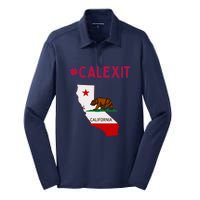 California Secession Calexit Bear Republic Silk Touch Performance Long Sleeve Polo