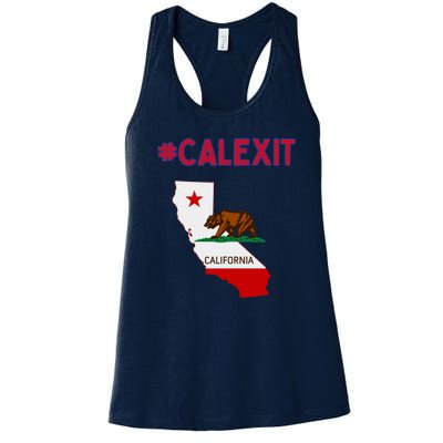 California Secession Calexit Bear Republic Women's Racerback Tank