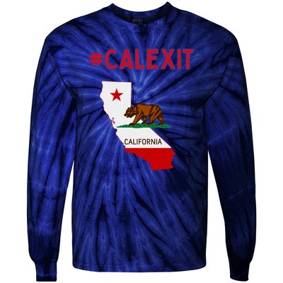 California Secession Calexit Bear Republic Tie-Dye Long Sleeve Shirt