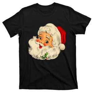 Christmas Santa Claus Face Funny Old Fashioned T-Shirt