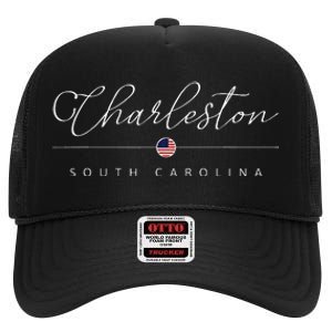 Charleston South Carolina Sc On Charleston High Crown Mesh Back Trucker Hat