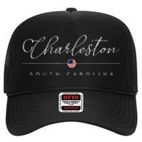 Charleston South Carolina Sc On Charleston High Crown Mesh Back Trucker Hat