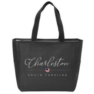 Charleston South Carolina Sc On Charleston Zip Tote Bag