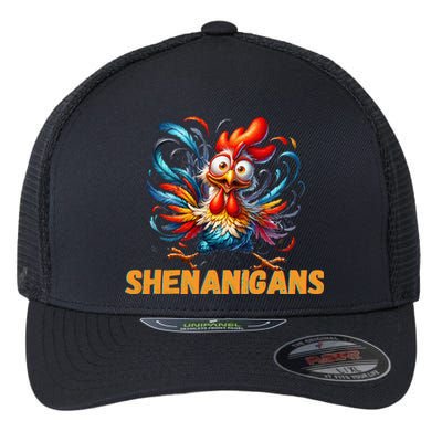 Chicken Shenanigans Coop Fun Flexfit Unipanel Trucker Cap