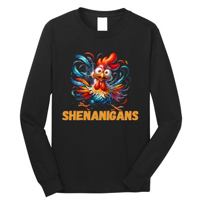 Chicken Shenanigans Coop Fun Long Sleeve Shirt