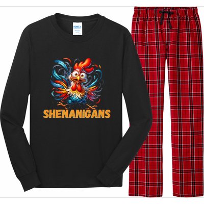 Chicken Shenanigans Coop Fun Long Sleeve Pajama Set