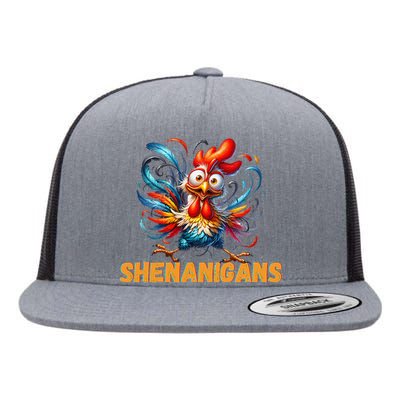 Chicken Shenanigans Coop Fun Flat Bill Trucker Hat